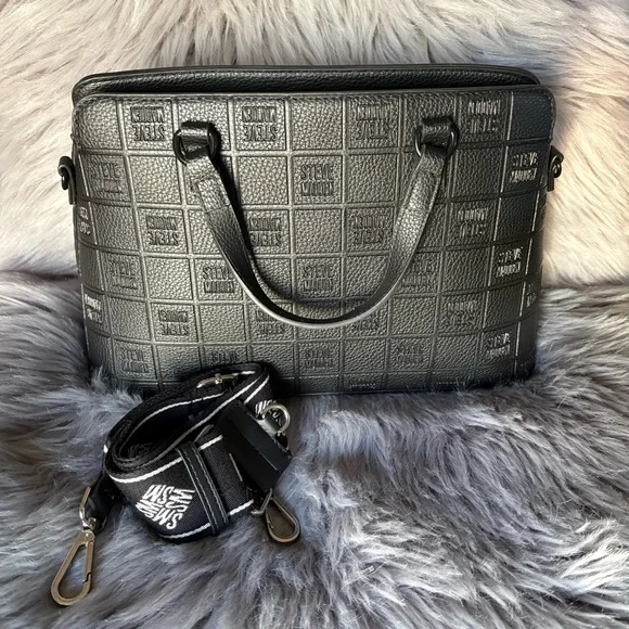 Steve Madden Black Embossed Women’s Bag Set - Picture 2 of 5